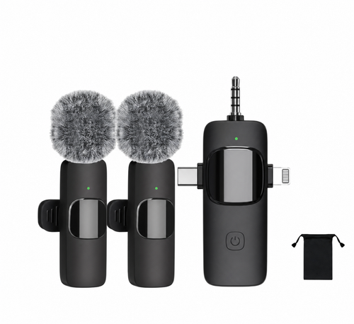3-in-1 Wireless Collar Clip Microphone